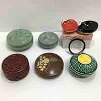 香合 6個まとめ売り Amazon.co.jp: 茶道具 香合 まとめ 6点 夏香合 秋草 横駒 擢漆